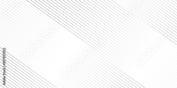 Obraz Vector gradient gray line abstract pattern monochrome striped texture, minimal background. Abstract background wave line elegant white striped diagonal line technology concept web texture.