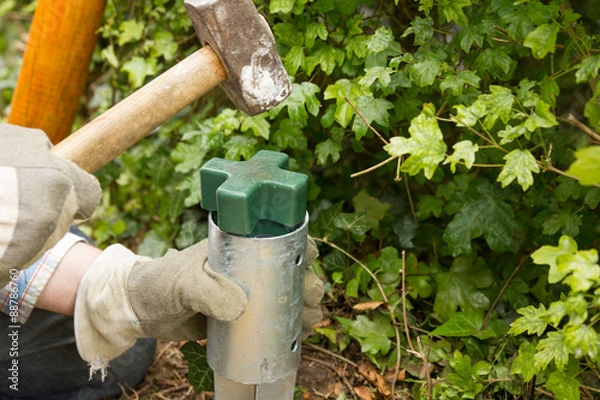 Obraz Bodeneinschlaghülse setzen