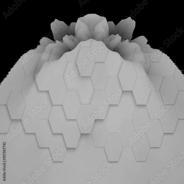 Obraz contemporary grunge style modern hexagonal pattern