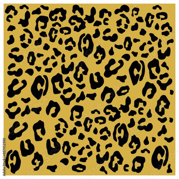 Obraz Different colored leopard fur pattern design, pardus and panthera vector illustration background.