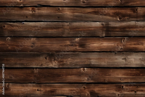 Fototapeta Processed collage of old retro wooden wall surface texture. Background for banner, backdrop