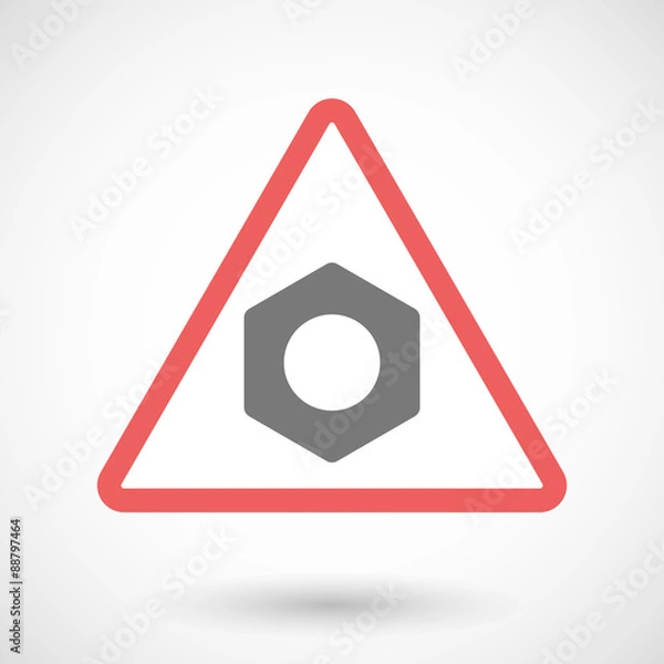 Fototapeta Warning signal with a nut