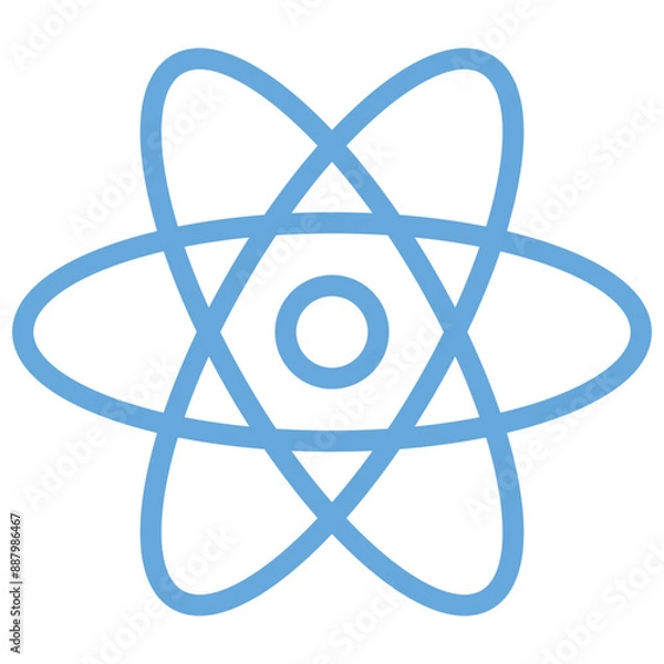 Fototapeta Atom science symbol, the research of scientists in nucleus education