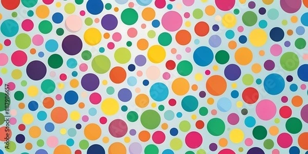 Fototapeta A colorful background with many different colored circles