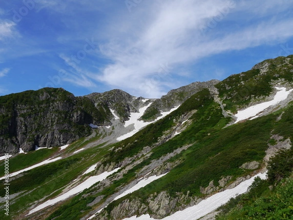 Fototapeta 北アルプスの名峰「槍ヶ岳」