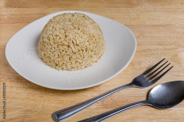 Obraz Cooked Brown Rice / Cooked Brown Rice Background