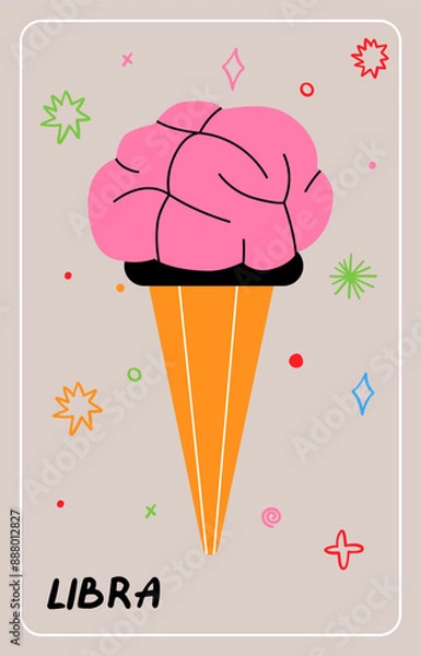 Fototapeta Zodiac sign Libra. Trendy vector illustration.