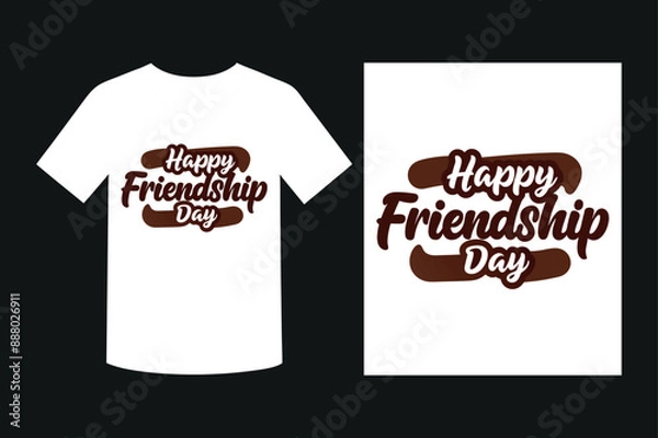 Fototapeta Happy Friendship Day Typography design