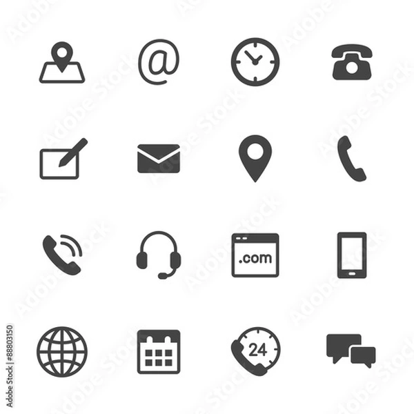 Fototapeta Ikony kontaktu