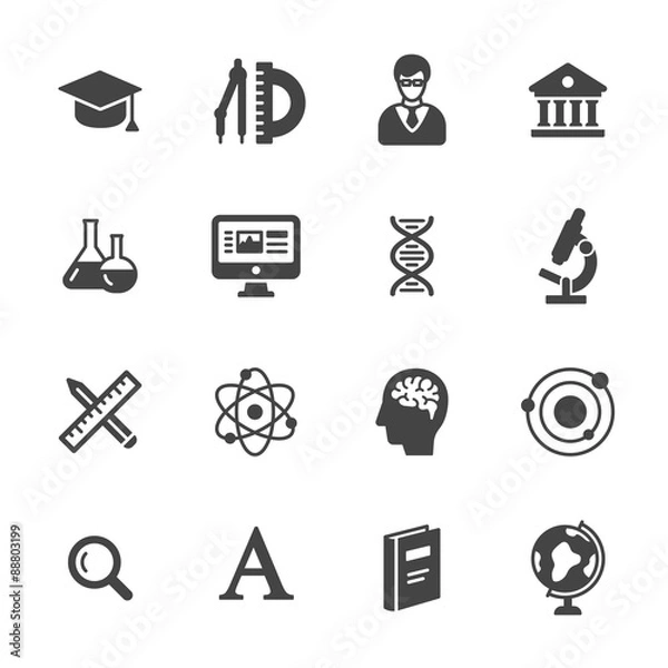 Fototapeta Science Icons