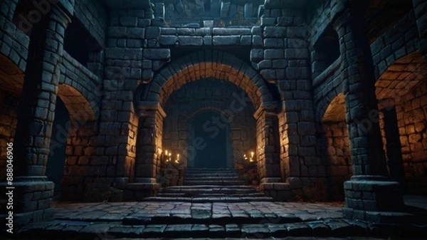 Obraz Abstract dungeon for gaming background 