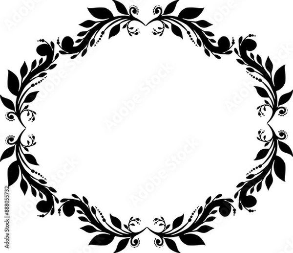 Obraz Vector illustration design wreath frame for ornate invitation card