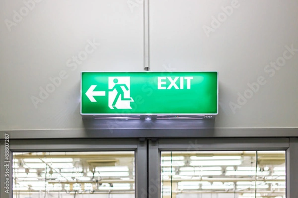 Obraz Fire exit light sign