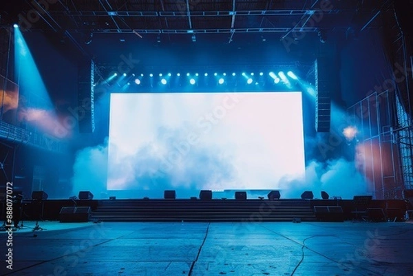 Obraz Blank poster on a concert stage background