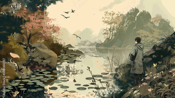 Fototapeta クラスルームのイラスト