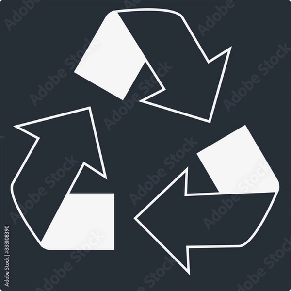 Fototapeta Recycle Icon Vector Illustration Simple