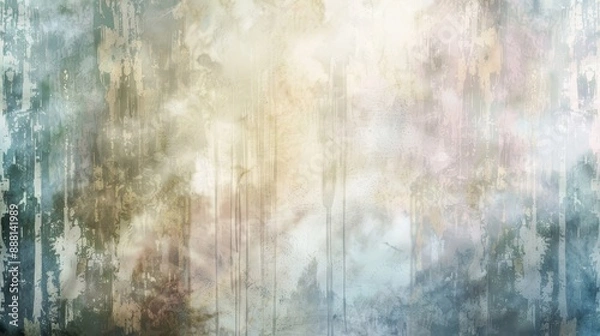 Fototapeta Pastel gradient abstract wallpaper with misty textures and gentle light beams