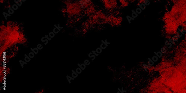 Obraz Abstract red background with black grunge background texture in modern art design. Abstract grunge red and black colors background. Distressed red grunge texture on a dark background, Dark Red horror 