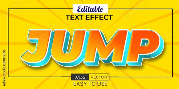 Obraz Editable jump 3d style text effect