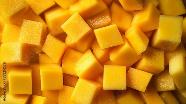 Obraz Photo of a pile of mango cubes 2