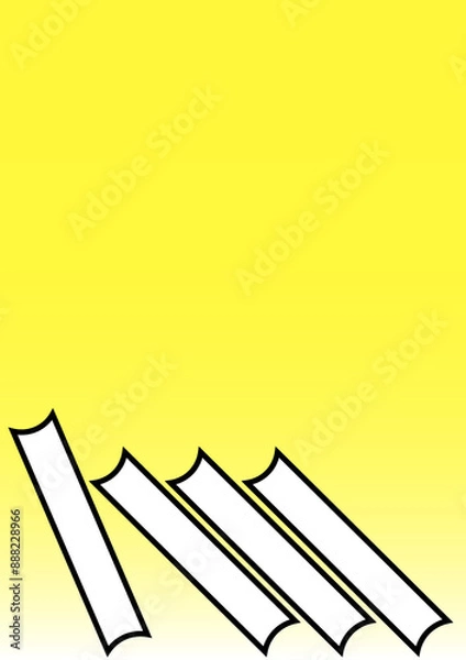 Fototapeta books on a yellow background For graphic design work
