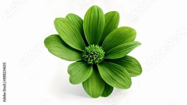 Fototapeta  Fresh and vibrant green flower in bloom