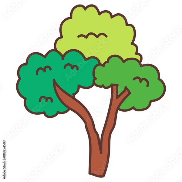 Obraz tree cartoon doodle
