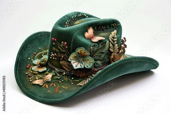 Obraz christmas hat on white background