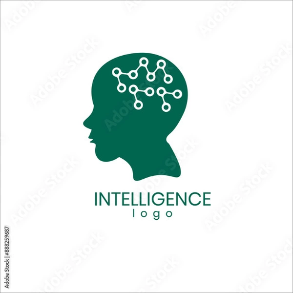 Fototapeta Intelligence Logo Brain Logo.