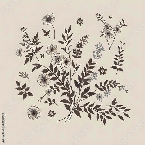 Fototapeta Seamless Floral Pattern.