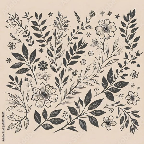 Fototapeta Seamless Floral Pattern.