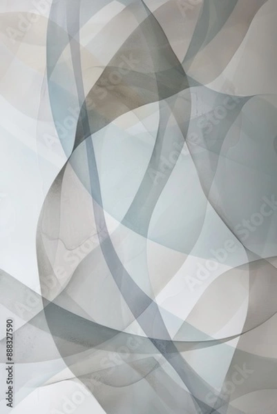 Fototapeta Abstract art with soft curves and pastel tones, creating smooth and harmonious look.