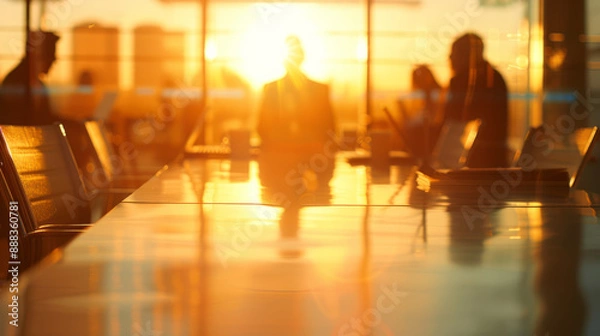 Obraz Far Blurred background of Corporate people working together in the conference room