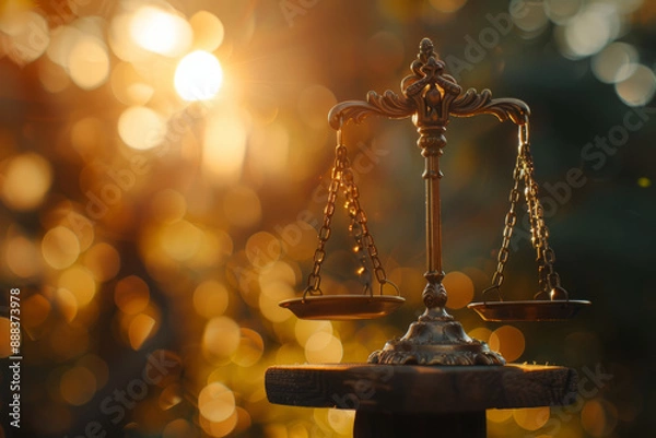 Obraz Detailed Closeup of a Balanced Scale