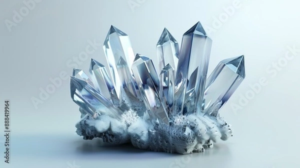 Fototapeta A crystal image rendered in 3D.