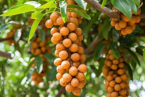 Obraz Longan fruits in the tree