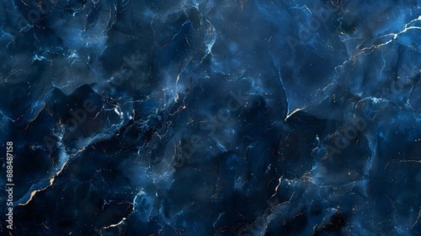 Obraz Navy blue marble texture seamless background