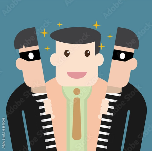 Obraz Character good person hide in thief