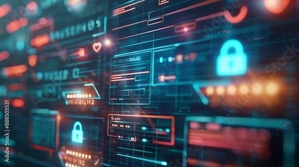 Obraz Cybersecurity and Digital Data Protection