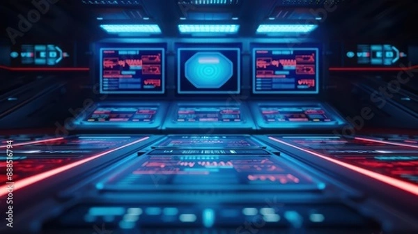 Fototapeta The crisis management banner presents an ultramodern