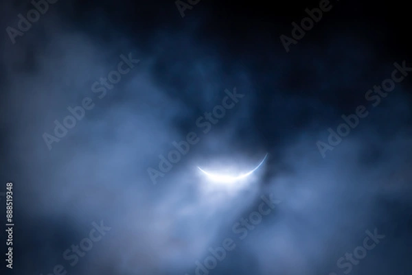 Fototapeta April 2024 total solar eclipse view from Big Sandy Texas