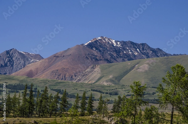 Fototapeta  Пейзаж гор Курайской  степи