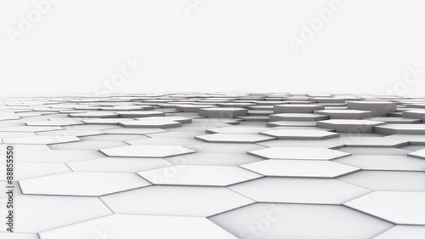 Fototapeta 3D hexagonal background floor design