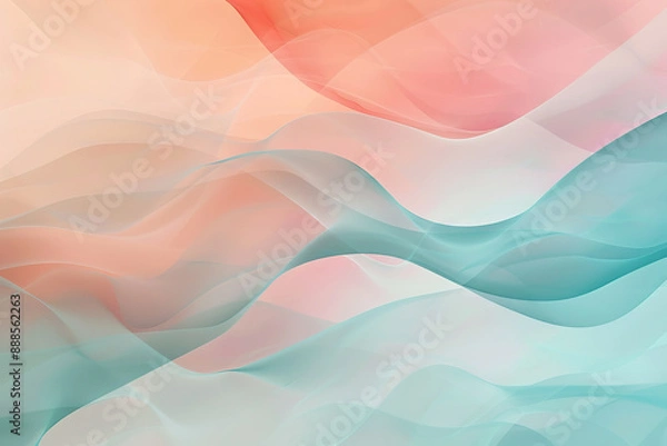 Fototapeta A colorful wave pattern with a pink and purple hue.