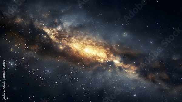 Obraz Dark interstellar space background