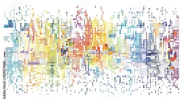 Fototapeta colorful infographic on white