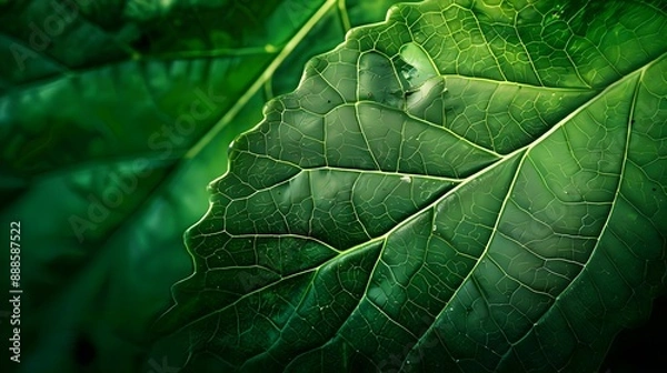 Obraz Close-up macro photography of green nature background