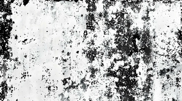 Obraz Rough black and white distressed vector texture