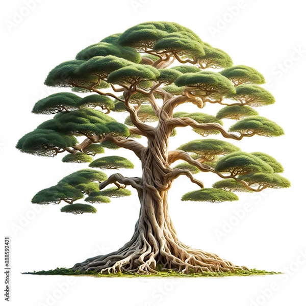 Obraz The tree is completely separated from the white ba background Scientific name Bauhinia purpurea	
