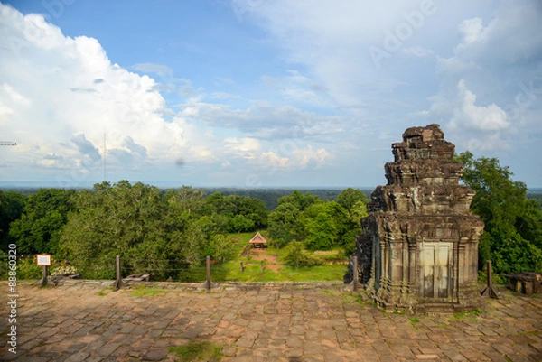 Obraz old temple in sunset